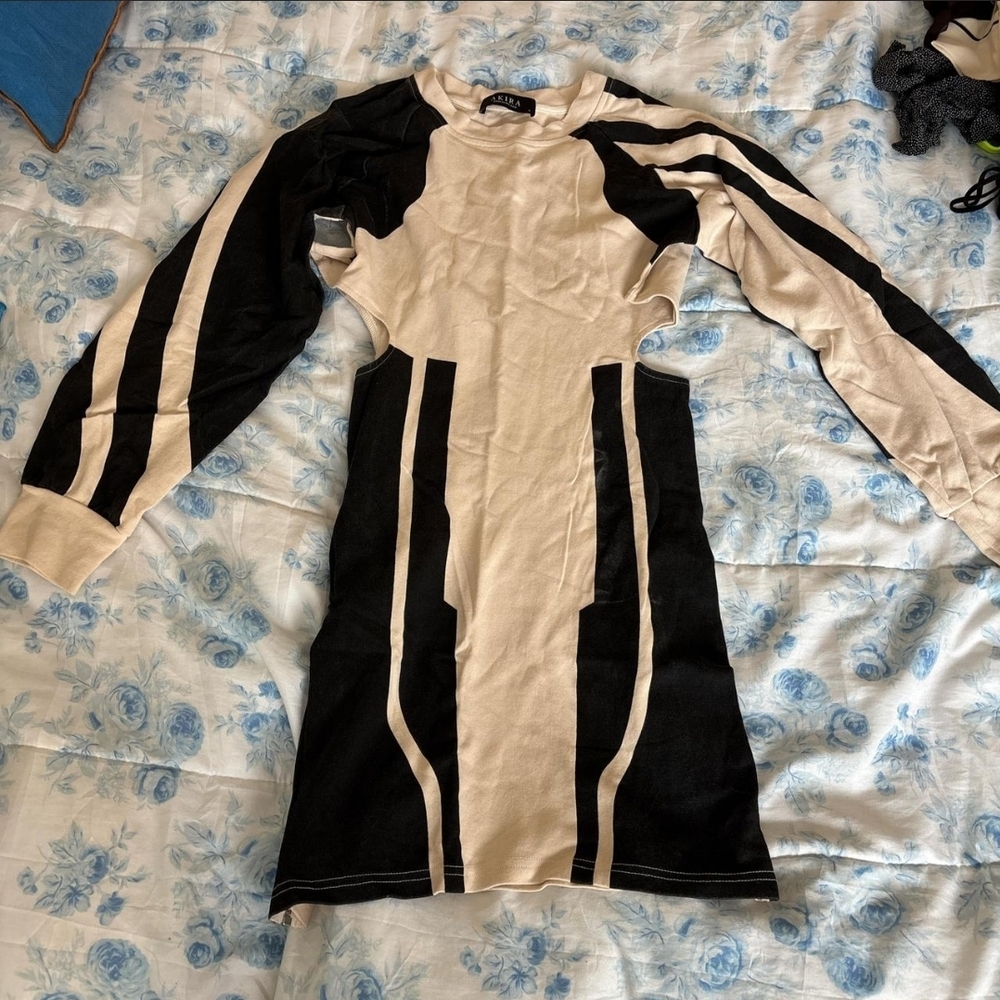 Akira Black and Cream Dress